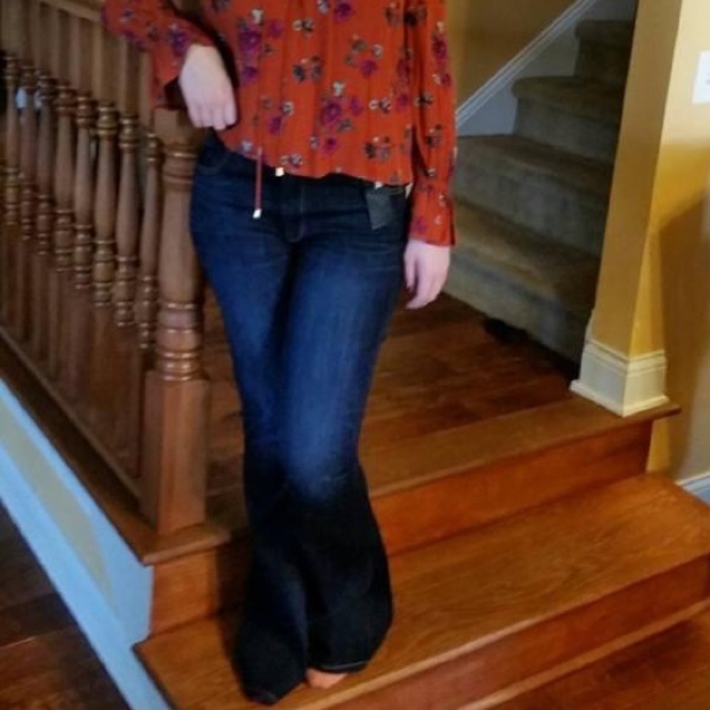 Express flare denim jeans